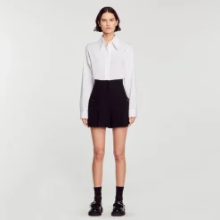 Sandro Paris Trajes<Short De Talle Alto De Tweed