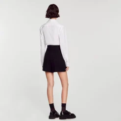 Sandro Paris Trajes<Short De Talle Alto De Tweed