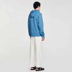 Sandro Paris Sudaderas & Jogging<Sudadera Con Capucha De Algodon Con Flor