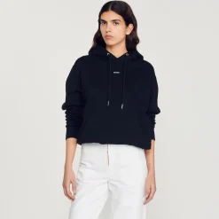 Sandro Paris Sudaderas & Jogging<Sudadera Hombre Bordado Algodon Organico