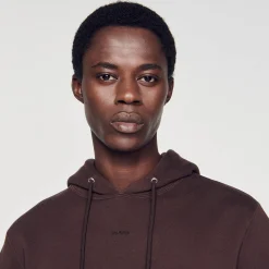 Sandro Paris Sudaderas & Jogging<Sudadera Hombre Bordado Algodon Organico