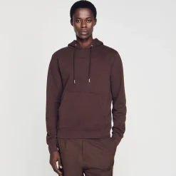 Sandro Paris Sudaderas & Jogging<Sudadera Hombre Bordado Algodon Organico