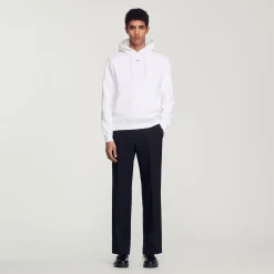 Sandro Paris Sudaderas & Jogging<Sudadera Hombre Bordado Algodon Organico