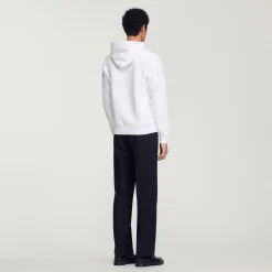 Sandro Paris Sudaderas & Jogging<Sudadera Hombre Bordado Algodon Organico