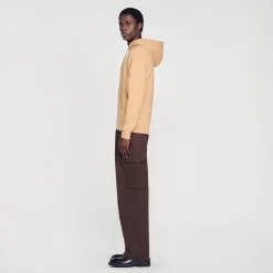 Sandro Paris Sudaderas & Jogging<Sudadera Hombre Bordado Algodon Organico