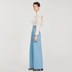 Sandro Paris Tops & Camisas<Top Corto Con Bordado Ingles