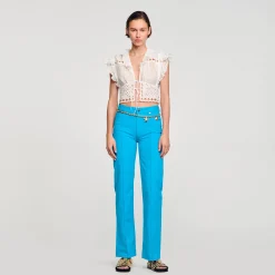 Sandro Paris Tops & Camisas<Top Corto Con Volantes