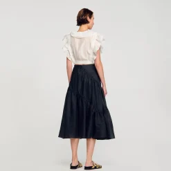 Sandro Paris Tops & Camisas<Top Corto Con Volantes