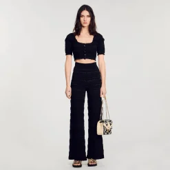 Sandro Paris Conjuntos<Top Corto De Punto