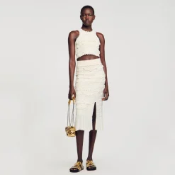 Sandro Paris Conjuntos<Top Corto De Punto