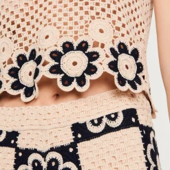 Sandro Paris Jerseys & Cárdigans<Top De Punto De Ganchillo