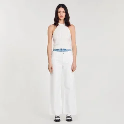 Sandro Paris Jerseys & Cárdigans<Top De Punto Decorado Con Perlas