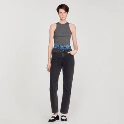 Sandro Paris Camisetas<Top De Tirantes Con Sisas Americanas