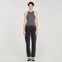 Sandro Paris Camisetas<Top De Tirantes Con Sisas Americanas