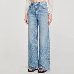 Sandro Paris Vaqueros<Vaquero Ancho Con Corazones De Strass