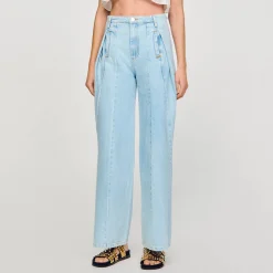 Sandro Paris Vaqueros<Vaquero Ancho Con Pinzas