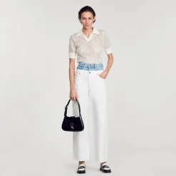 Sandro Paris Vaqueros<Vaquero Bicolor Con Doble Cintura