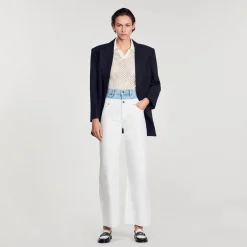 Sandro Paris Vaqueros<Vaquero Bicolor Con Doble Cintura