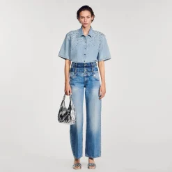 Sandro Paris Vaqueros<Vaquero Con Cintura Triple