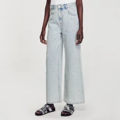 Sandro Paris Vaqueros<Vaquero Decorado Con Brillantes