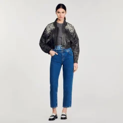 Sandro Paris Vaqueros<Vaquero Trampantojo De Corte Mom