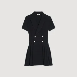 Sandro Paris Vestidos<Vestido Abrigo Corto De Tweed