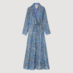 Sandro Paris Vestidos<Vestido Camisero Midi Con Flores