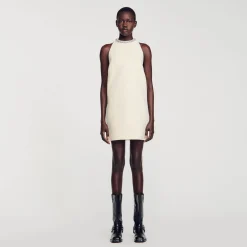 Sandro Paris Vestidos<Vestido Con Cuello Con Bisuteria