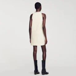 Sandro Paris Vestidos<Vestido Con Cuello Con Bisuteria