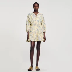 Sandro Paris Vestidos<Vestido Con Estampado De Flores