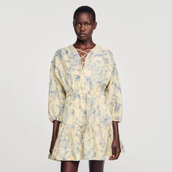 Sandro Paris Vestidos<Vestido Con Estampado De Flores