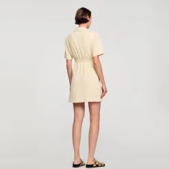 Sandro Paris Vestidos<Vestido Corto Abotonado