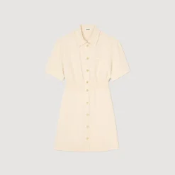 Sandro Paris Vestidos<Vestido Corto Abotonado