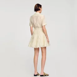 Sandro Paris Vestidos<Vestido Corto Avolantado