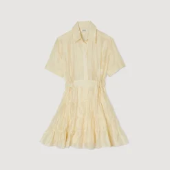 Sandro Paris Vestidos<Vestido Corto Avolantado