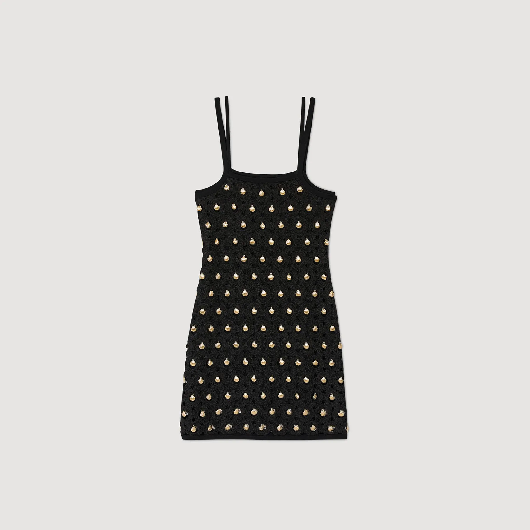 Sandro Paris Vestidos<Vestido Corto Con Borlas De Conchas