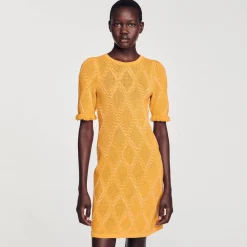 Sandro Paris Vestidos<Vestido Corto De Punto