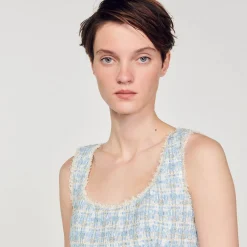 Sandro Paris Vestidos<Vestido Corto De Tweed