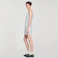 Sandro Paris Vestidos<Vestido Corto De Tweed