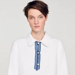 Sandro Paris Vestidos<Vestido Corto De Tweed De Manga Larga