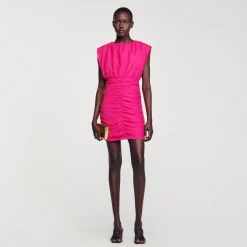 Sandro Paris Vestidos<Vestido Corto Drapeado