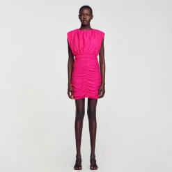 Sandro Paris Vestidos<Vestido Corto Drapeado
