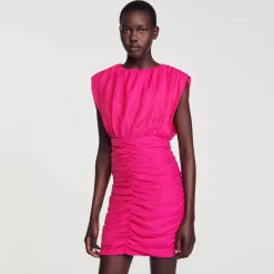 Sandro Paris Vestidos<Vestido Corto Drapeado