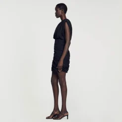 Sandro Paris Vestidos<Vestido Corto Drapeado