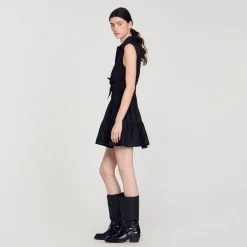 Sandro Paris Vestidos<Vestido Corto Drapeado Con Brillantes