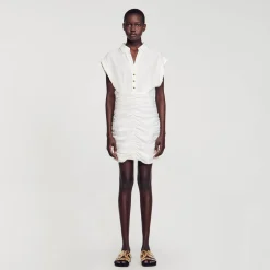 Sandro Paris Vestidos<Vestido Corto Drapeado