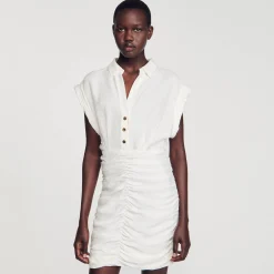 Sandro Paris Vestidos<Vestido Corto Drapeado