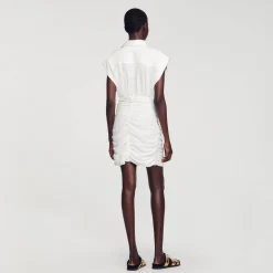 Sandro Paris Vestidos<Vestido Corto Drapeado