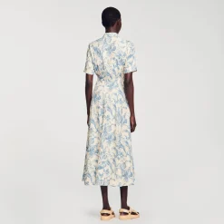 Sandro Paris Vestidos<Vestido De Camisa De Flores