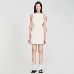 Sandro Paris Conjuntos<Vestido De Sarga Calada